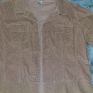 Corduroy button up stretchy jacket